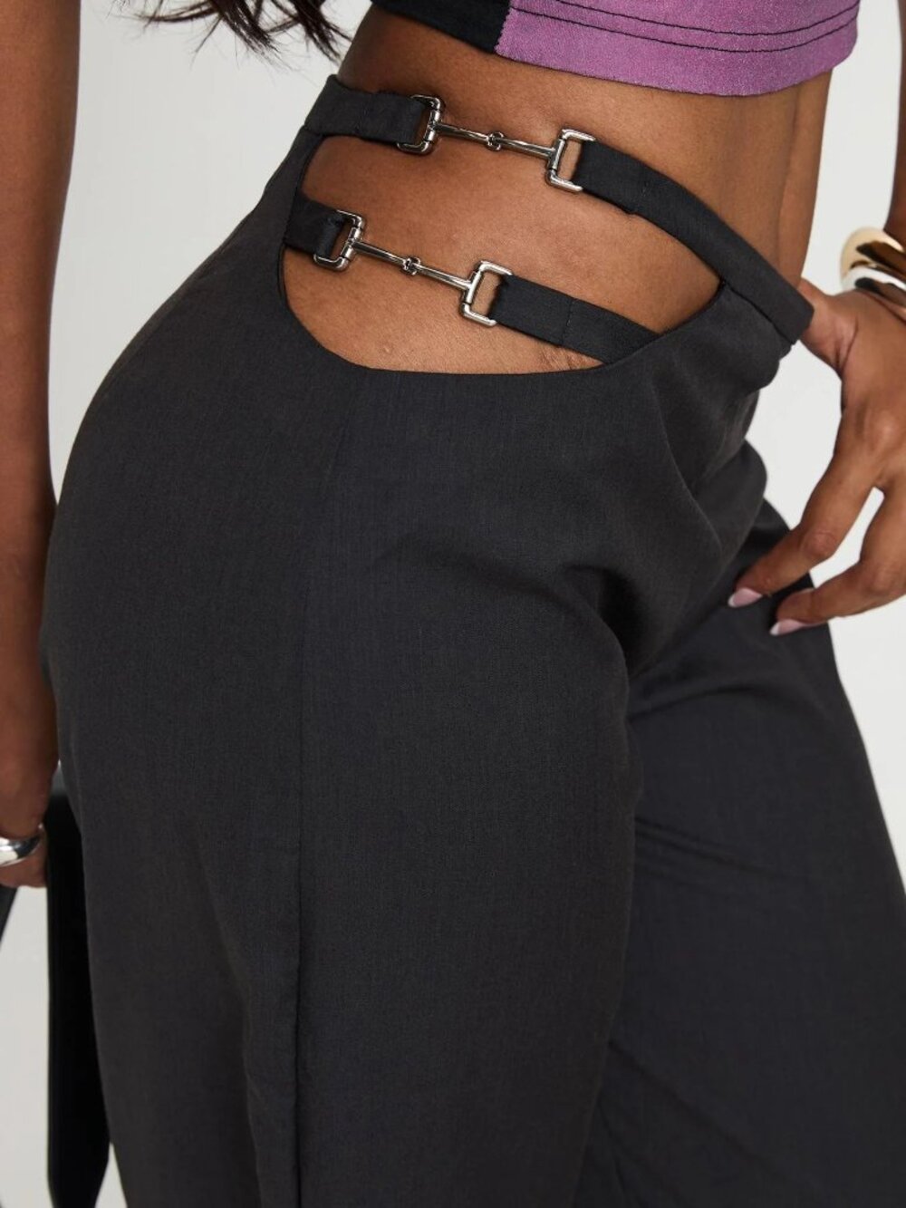 Princess Polly Cutout Side Trouser Pant - Picture 2 of 2